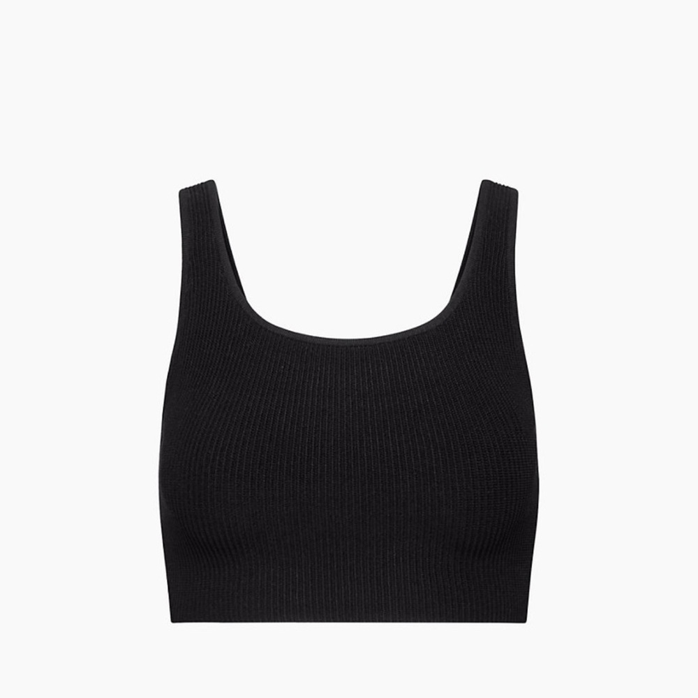 Sculpt Knit Squareneck Cropped Tank